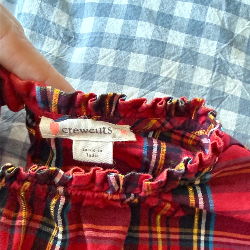 Crewcuts Red Plaid Kids Blouse - Picture 2 of 4